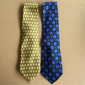 Two Ziggurat by Mulberry Neckwear Men’s Silk Tie Handmade In Korea Necktie